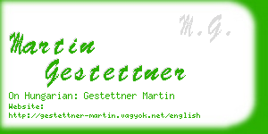 martin gestettner business card